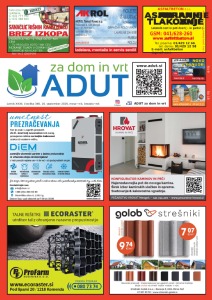 Slika prikazuje tekoči adut mesečnik
